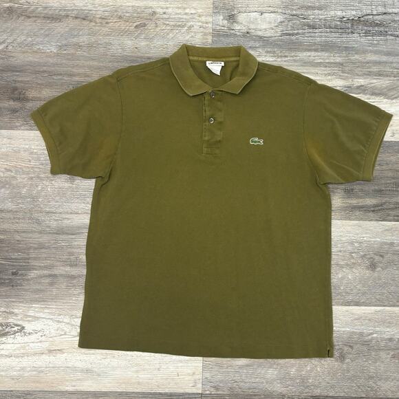 Lacoste Olive Green Mens 5 Crocodile Logo Short Sleeve Pique Tennis Polo Shirt L - Picture 2 of 10